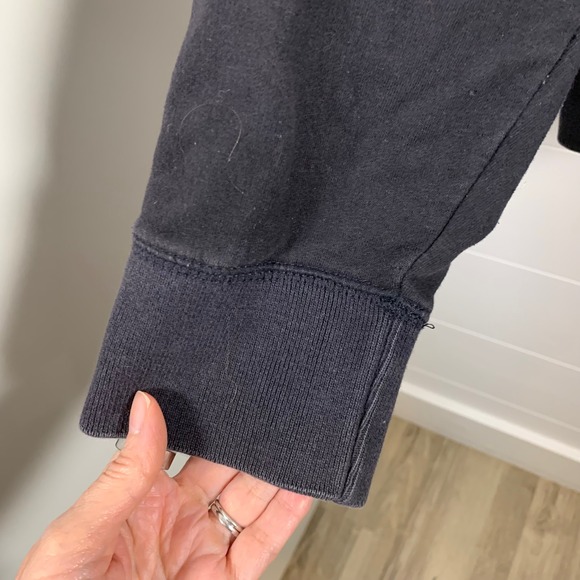 American Eagle Black Full Zip Hoodie Eagle Graphic Men XL Y2K Spell Out Skater - Picture 11 of 14